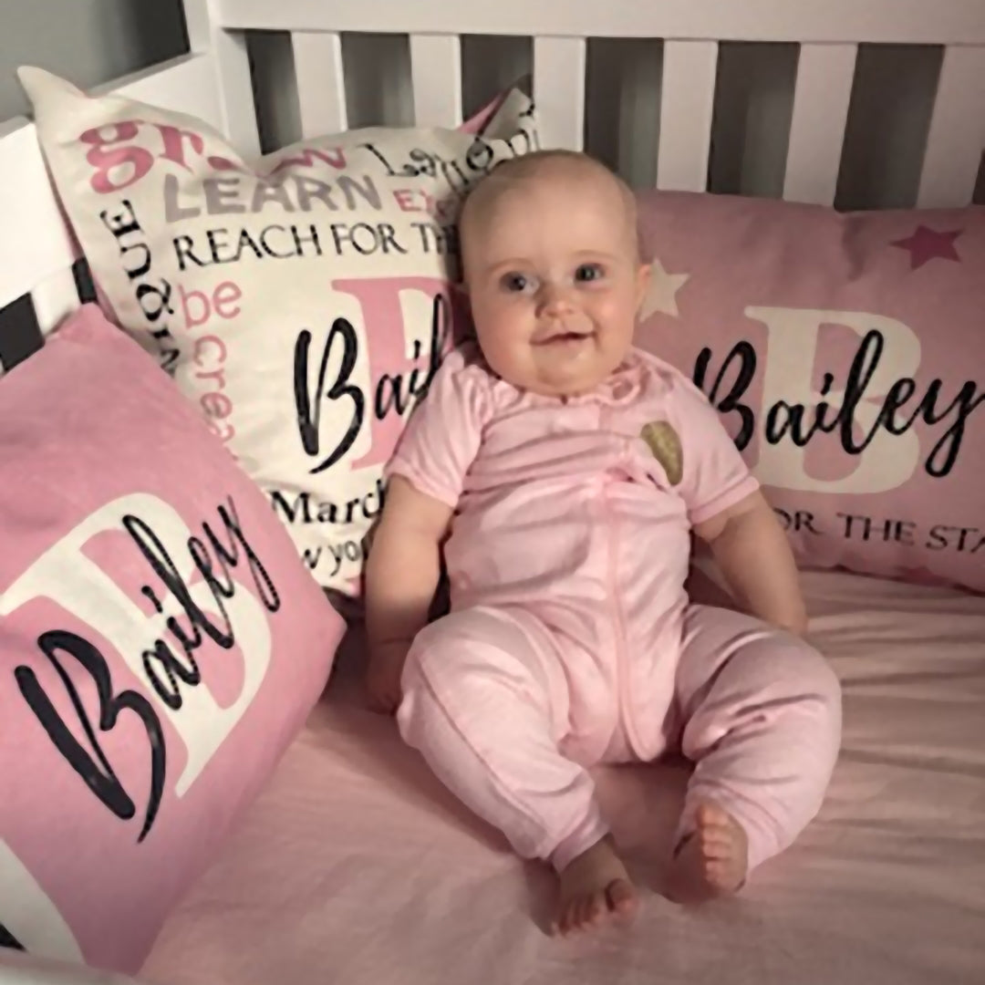 Baby pillow with name sale