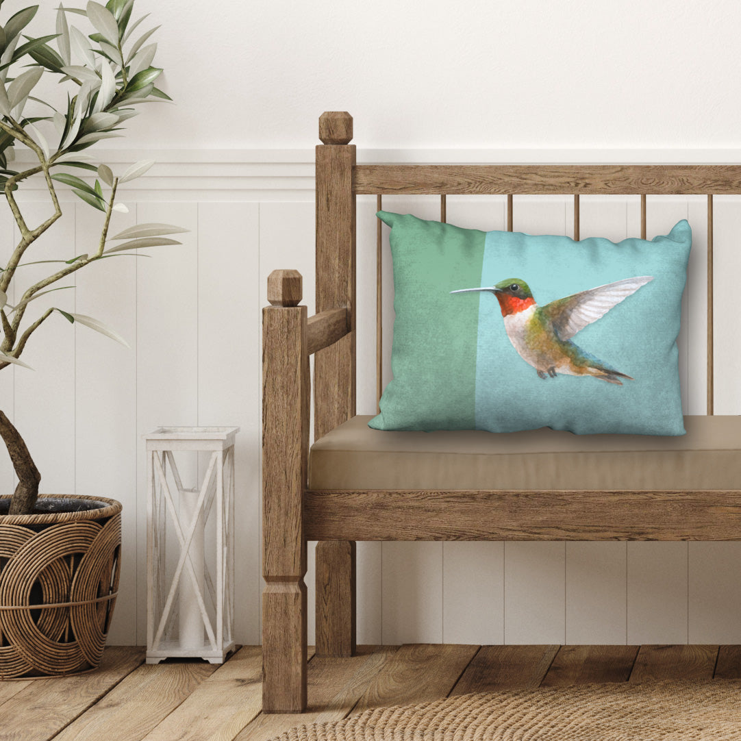 Hummingbird Designer Pillow, 20"x14"