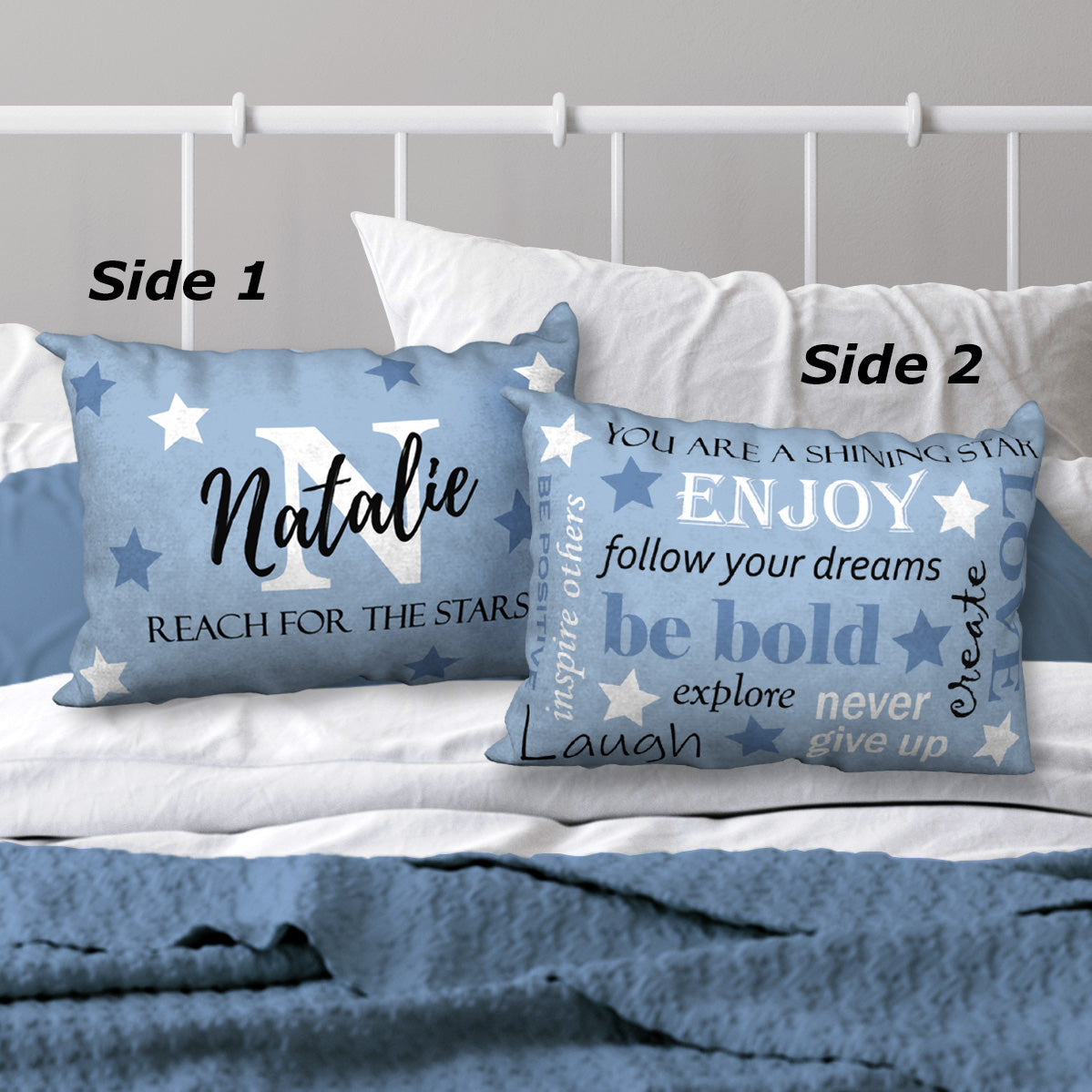 Personalized REACH FOR THE STARS Name Pillow, 20"x14"