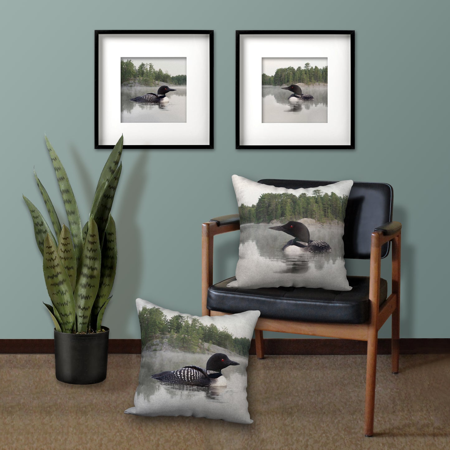 Set of 2 Lake Loon Fine Art Prints, Unframed