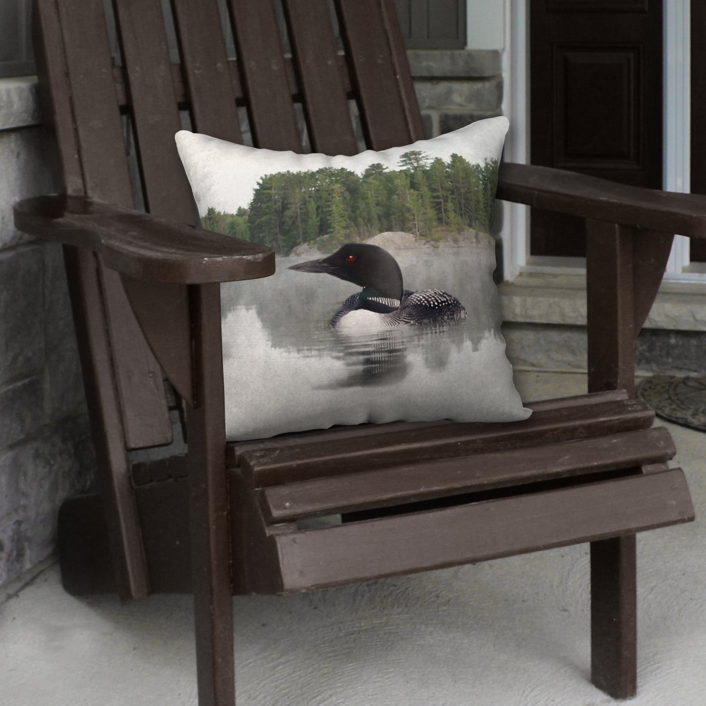 Lake Loon Designer Pillow, 18"x18"