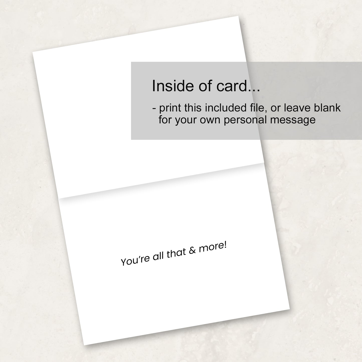 Printable Mother's Day Card Instant Download with Envelope Files
