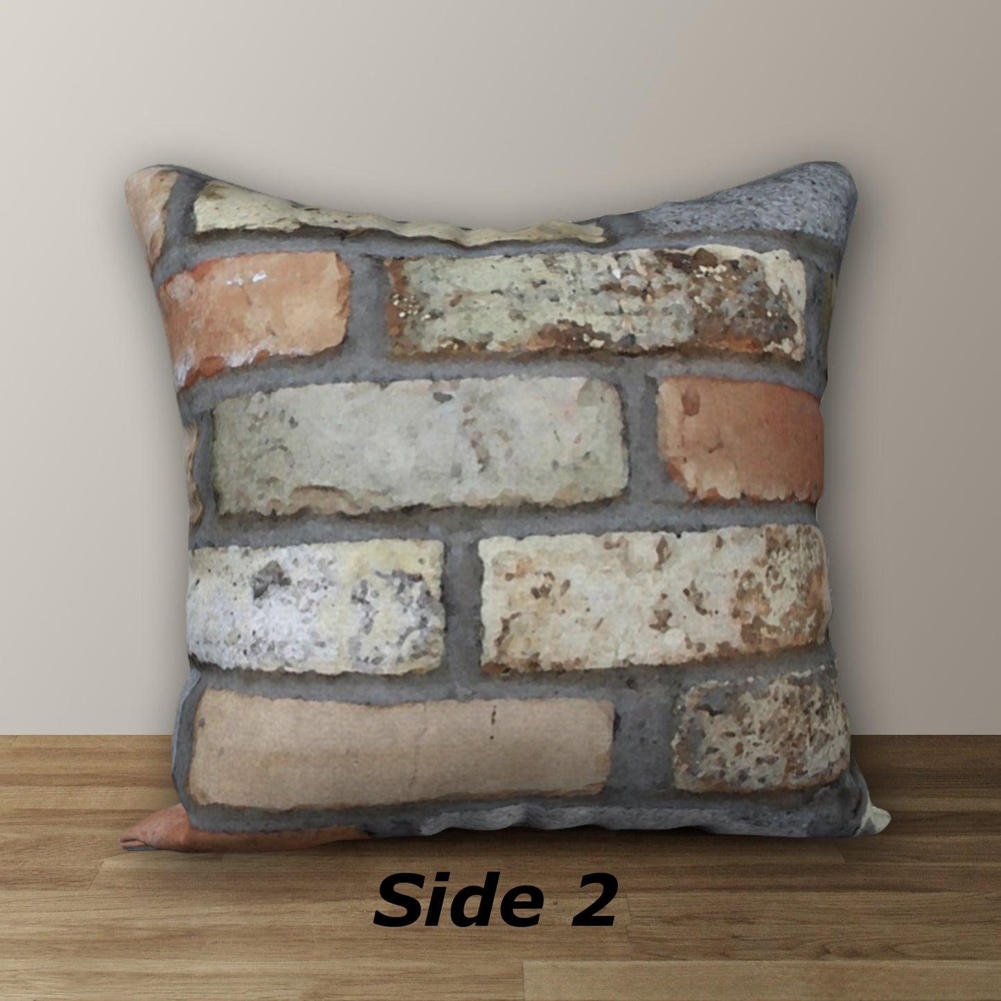 Brick Wall Designer Pillow, 18"x18"