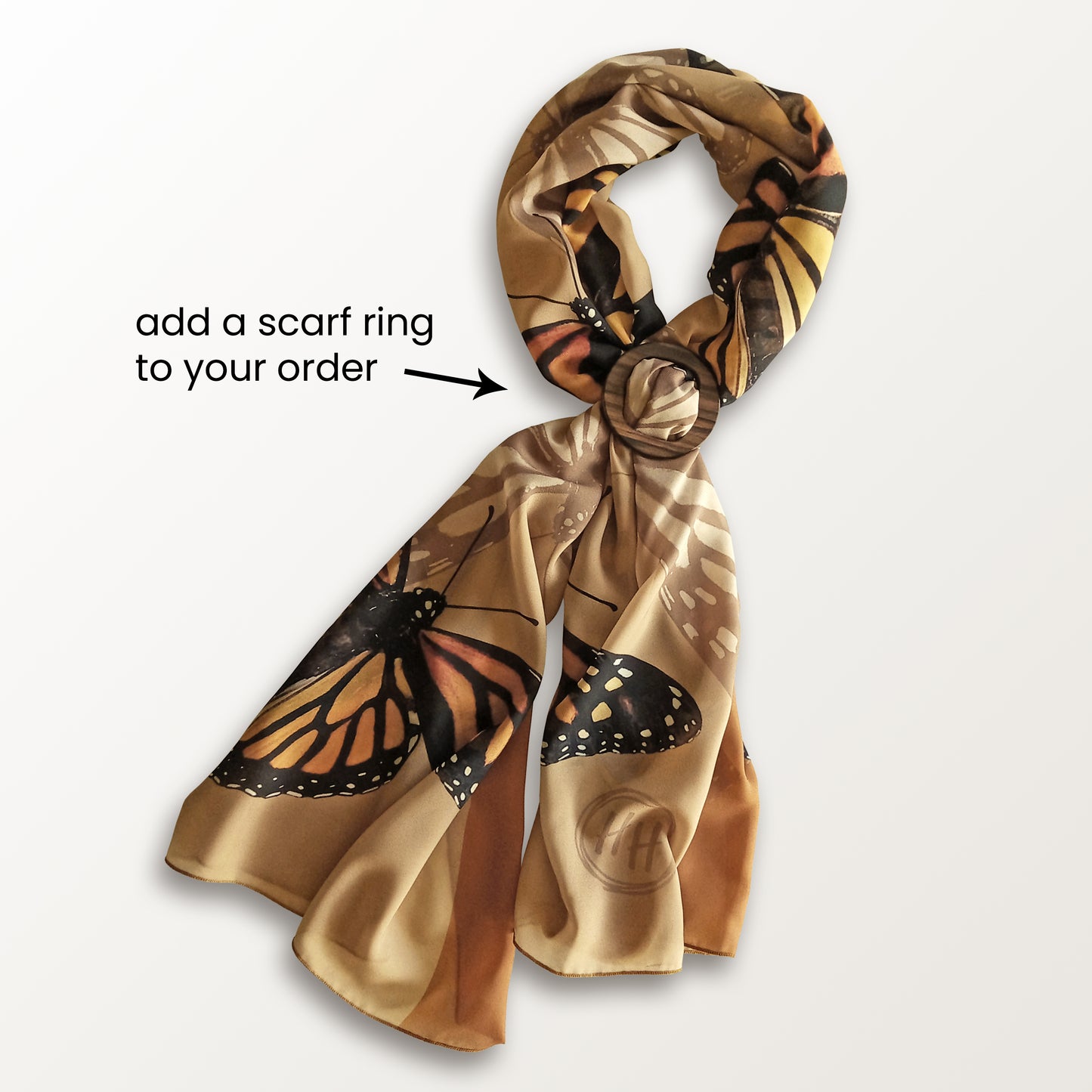 Monarch Butterfly ECO SCARF, 21.5"x55"