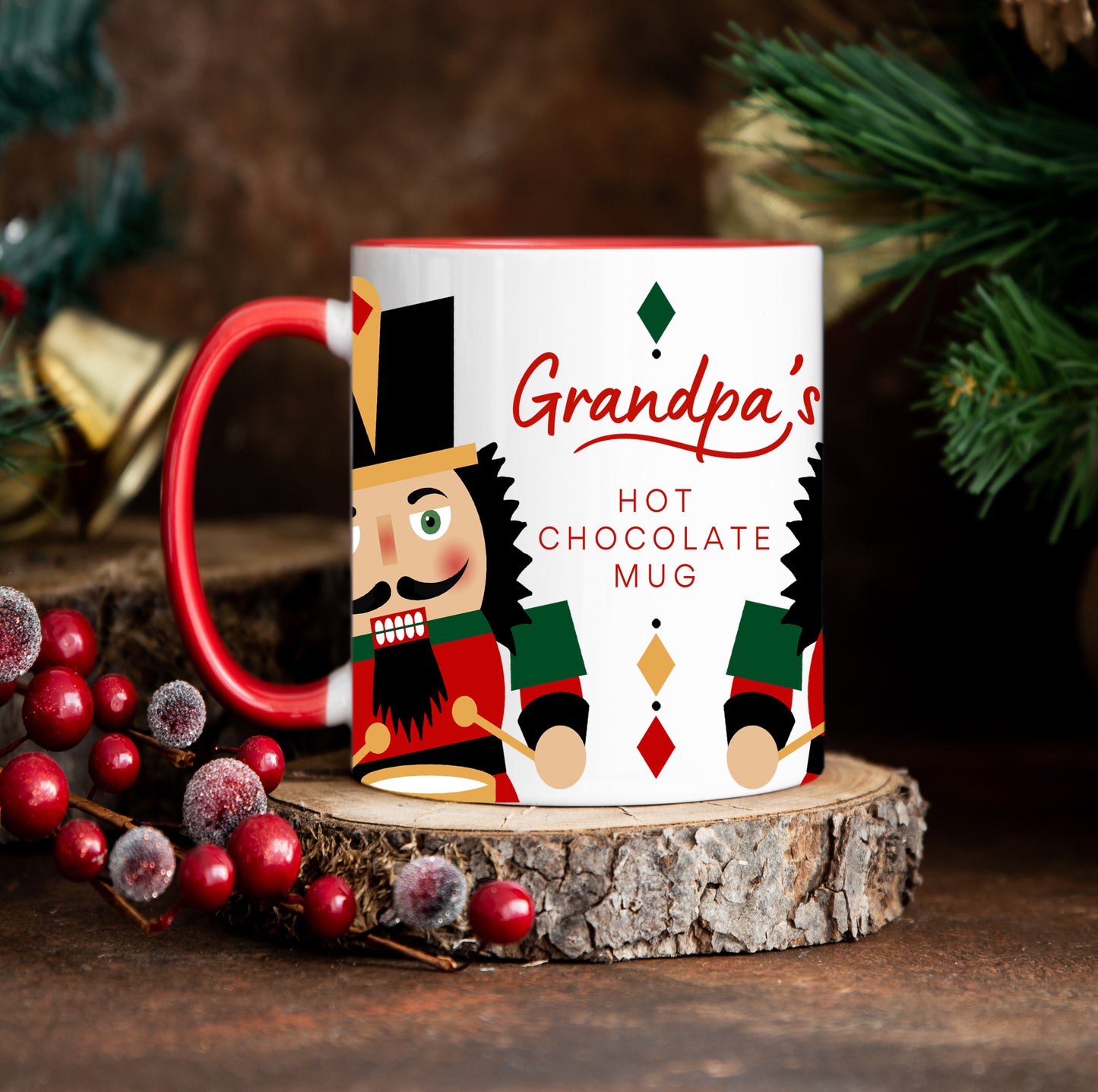 Personalized Nutcracker Drummer Boy Christmas Mug