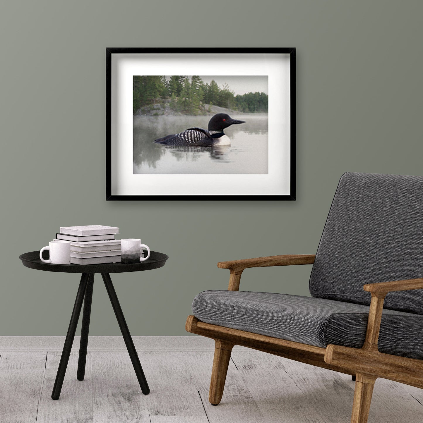 Loon on the Water Framed Fine Art Print
