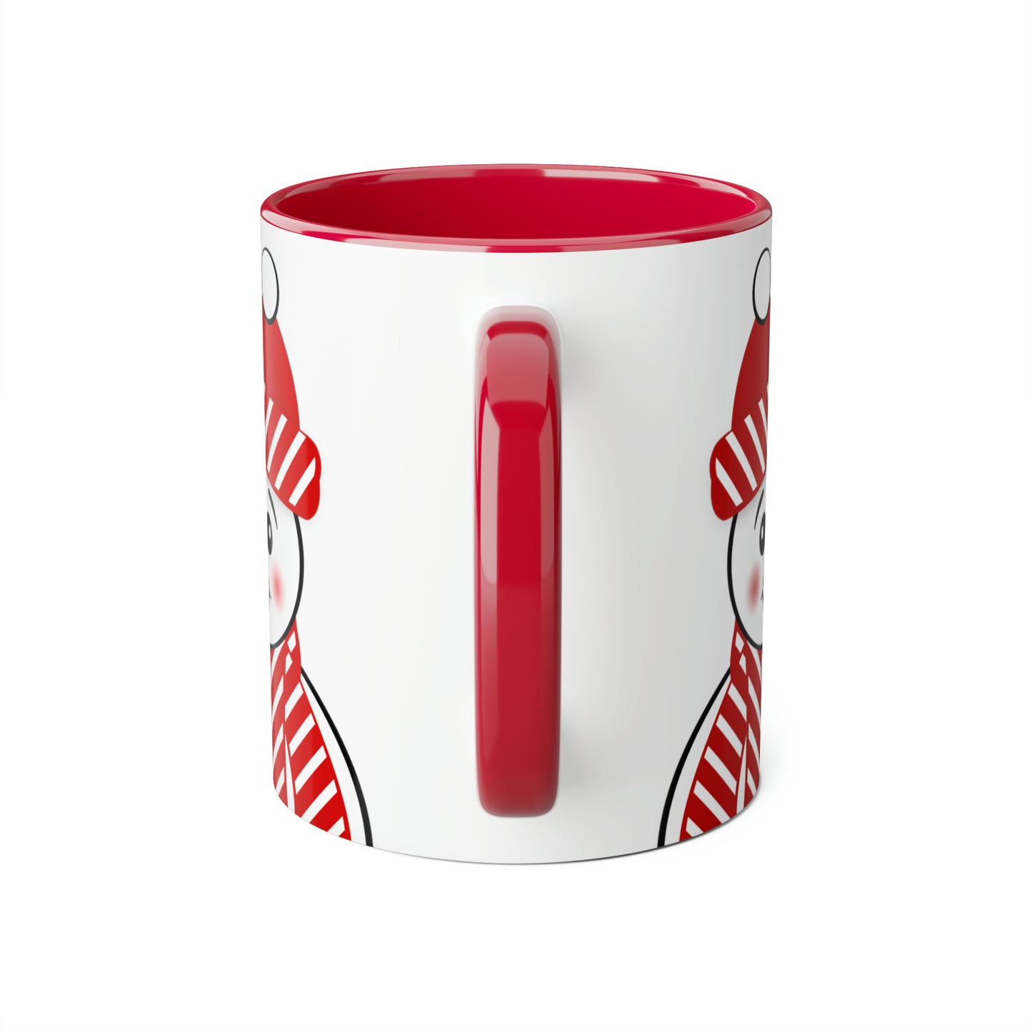 Personalized Red Hat Snowman Christmas Mug
