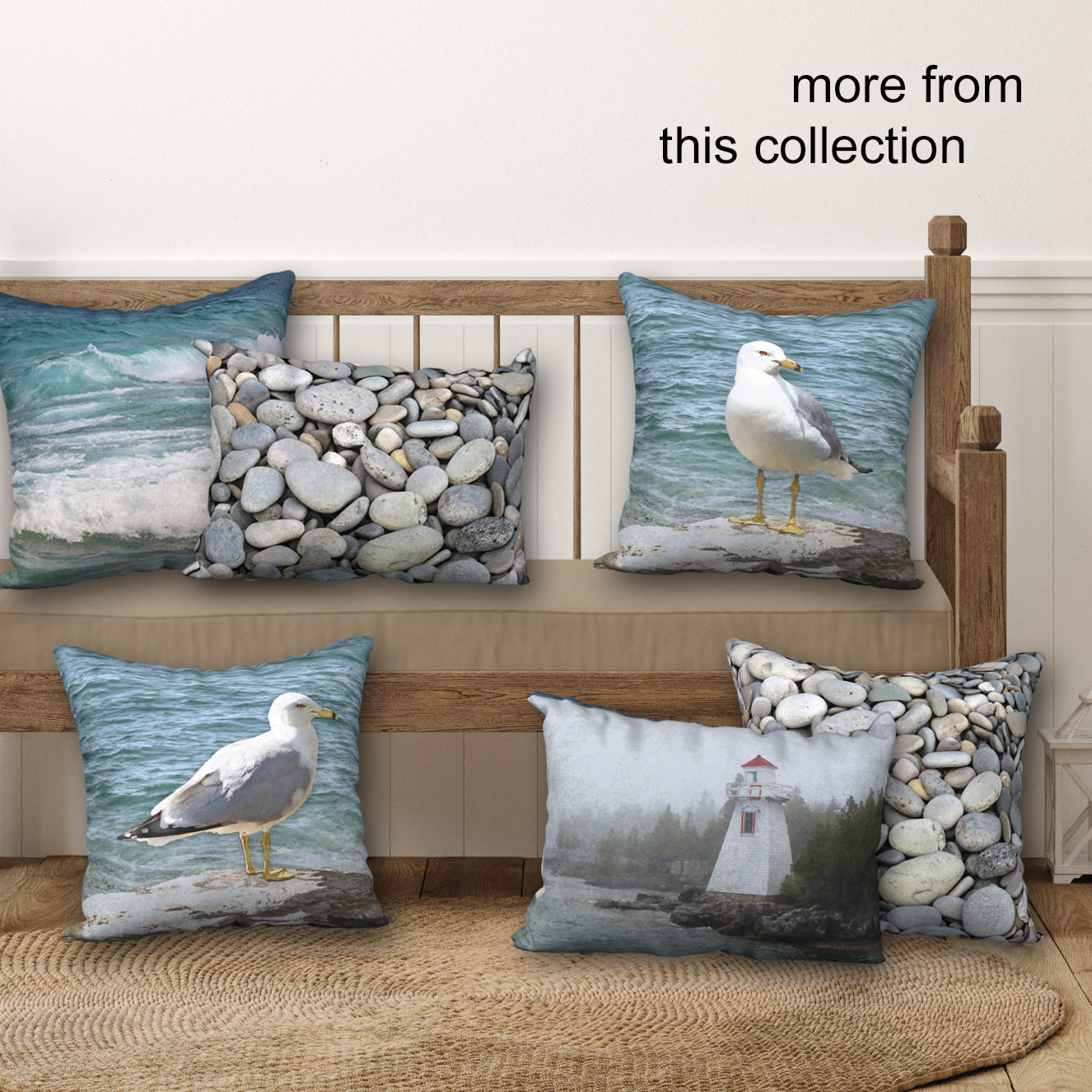 Lighthouse in Fog Designer Pillow, 20"x14"