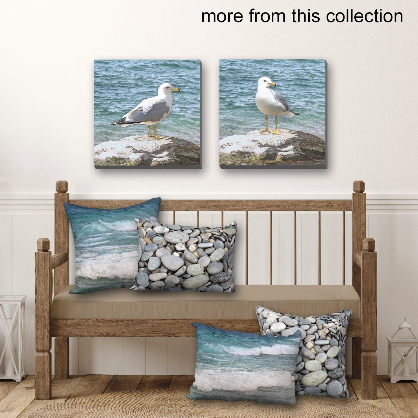 Seagull by the Shore Fine Art Print, Unframed