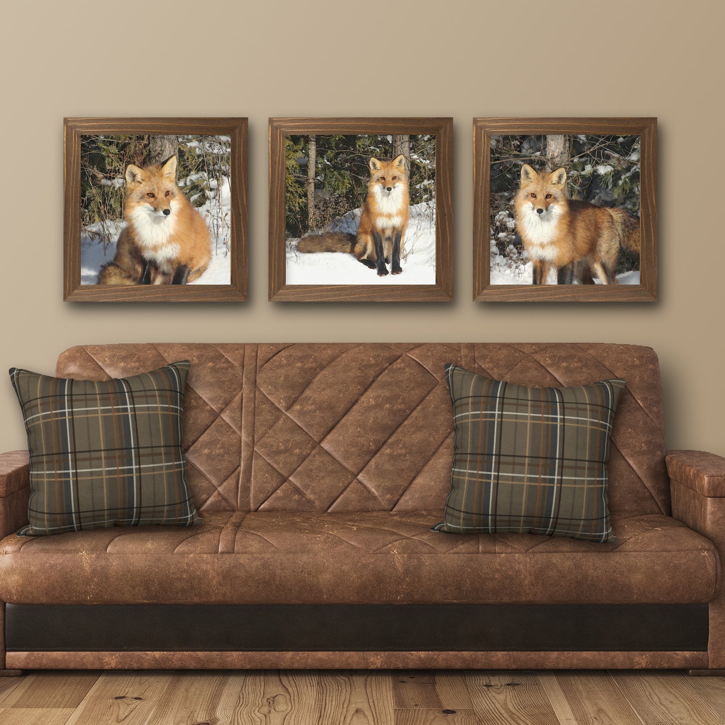 Set of 3 Fox Fine Art Prints, Unframed