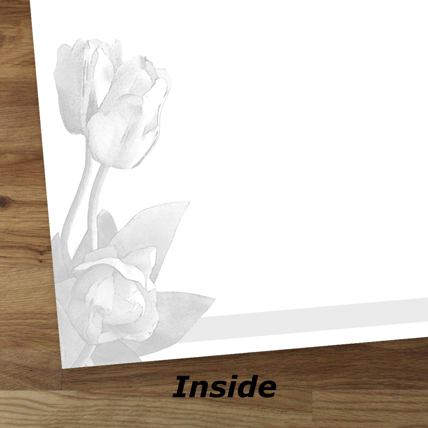 Set of 10 Yellow Tulips Designer Greeting Cards