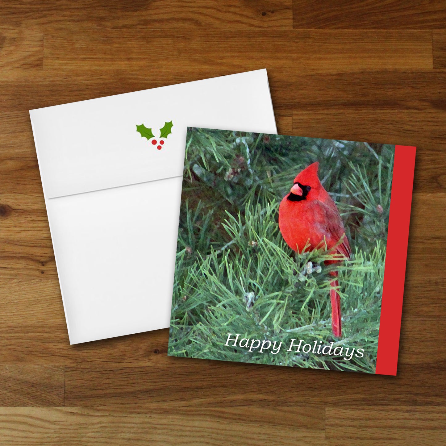 Set of 6 Cardinal Designer Holiday Cards