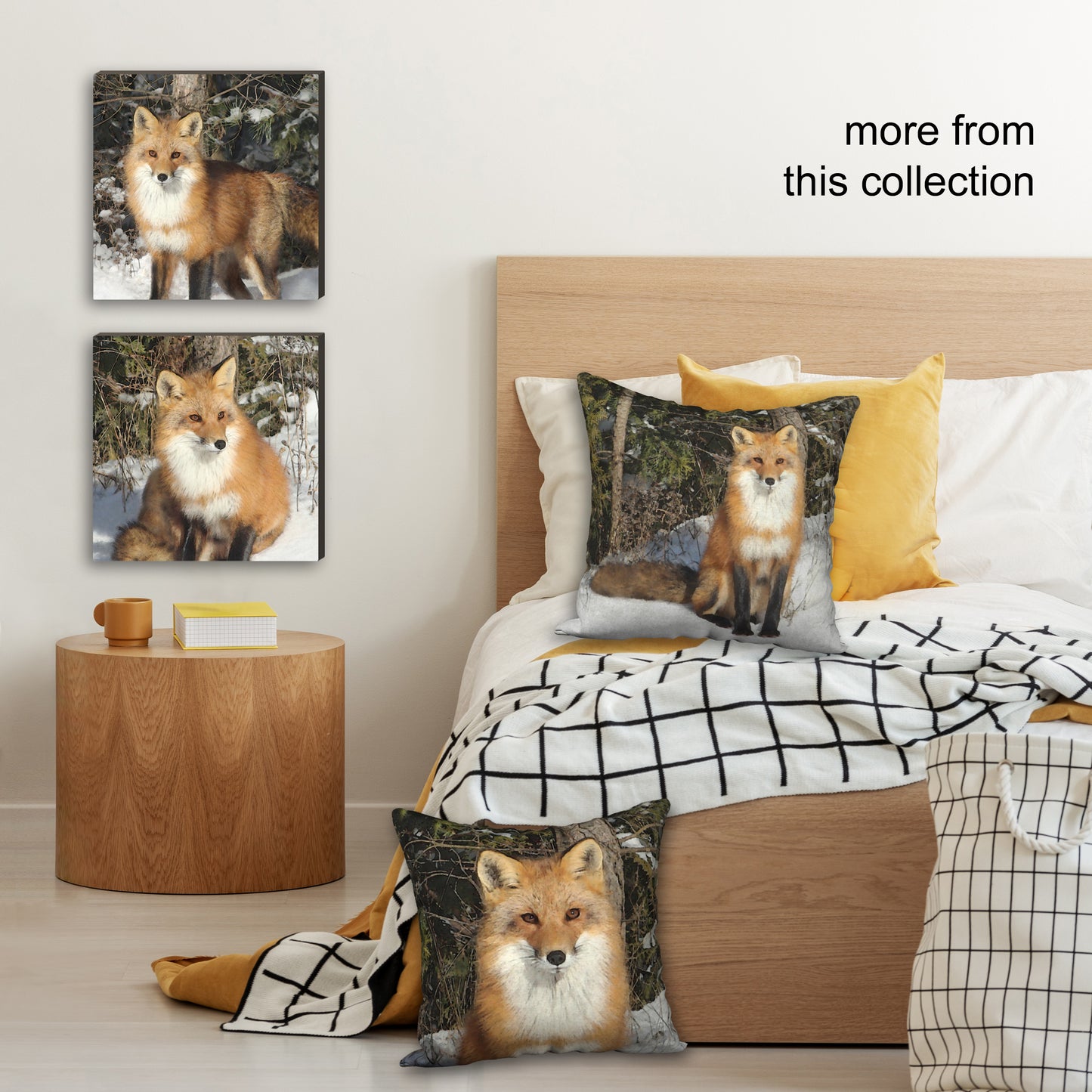 Set of 3 Fox Fine Art Prints, Unframed