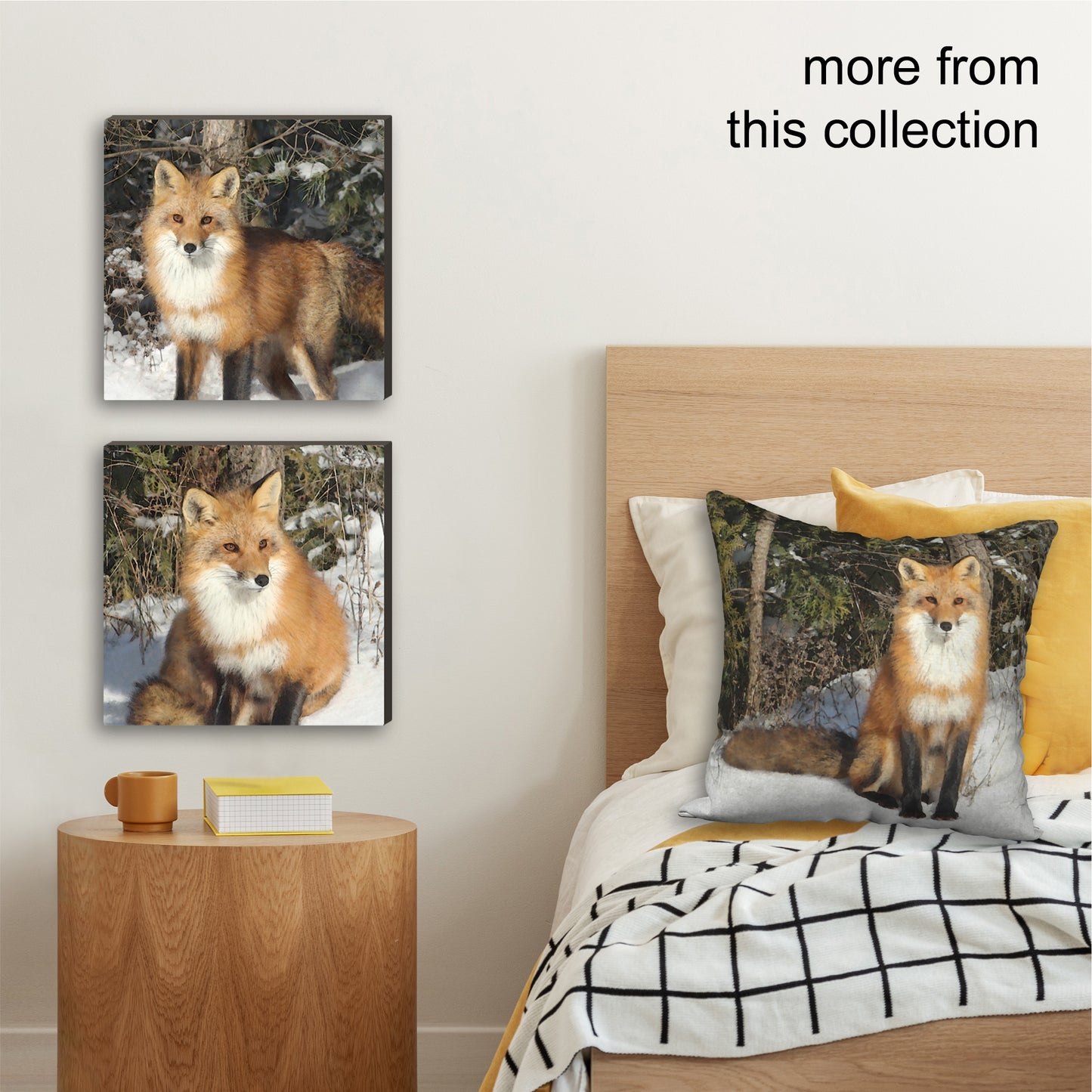 Red Fox Wrapped Canvas Print