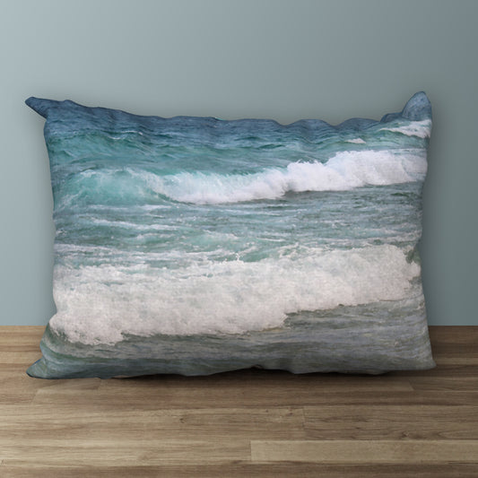 Beach Waves Designer Pillow, 20"x14"