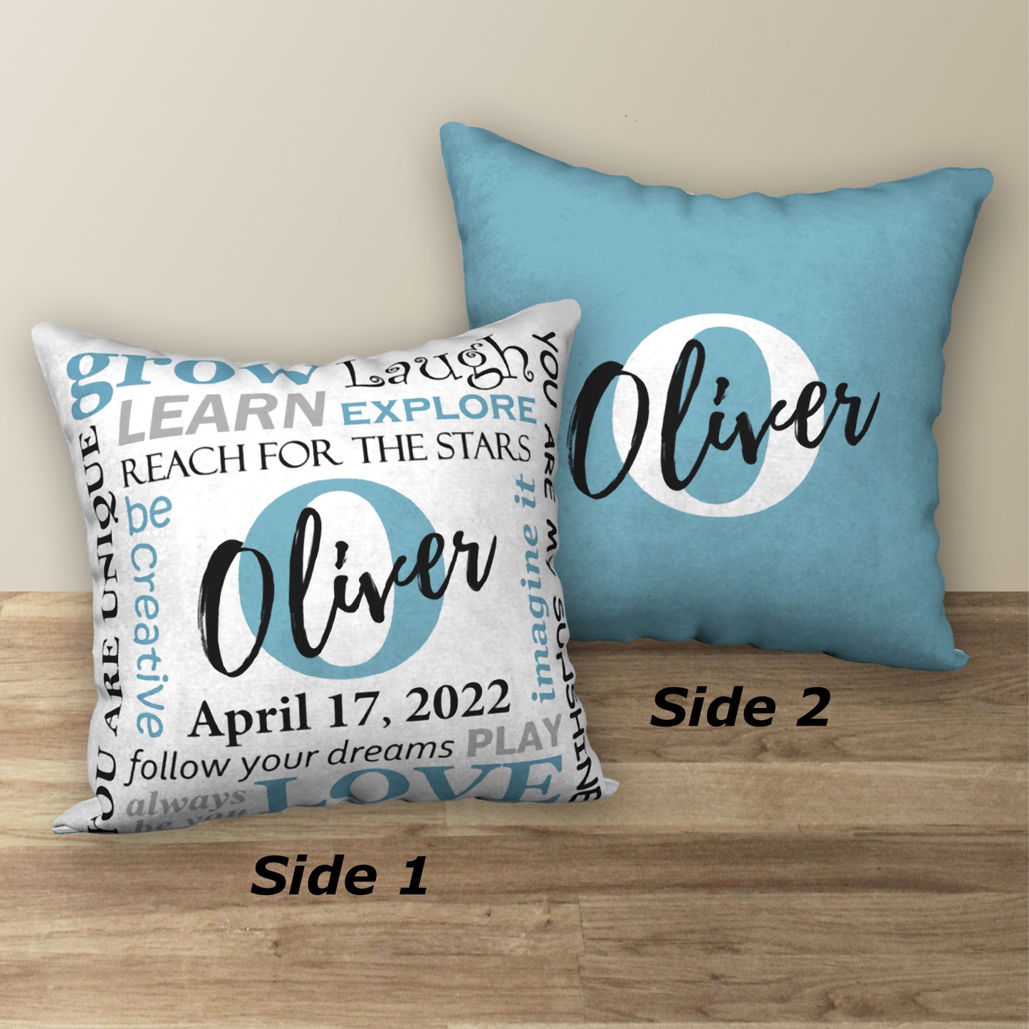 Personalized NAME & BIRTHDAY Pillow, 18"x18"