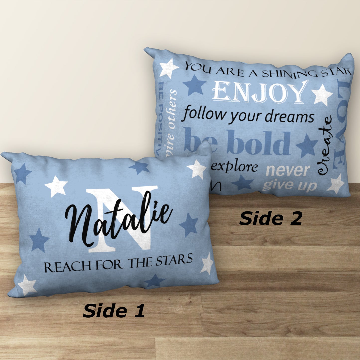Personalized REACH FOR THE STARS Name Pillow, 20"x14"