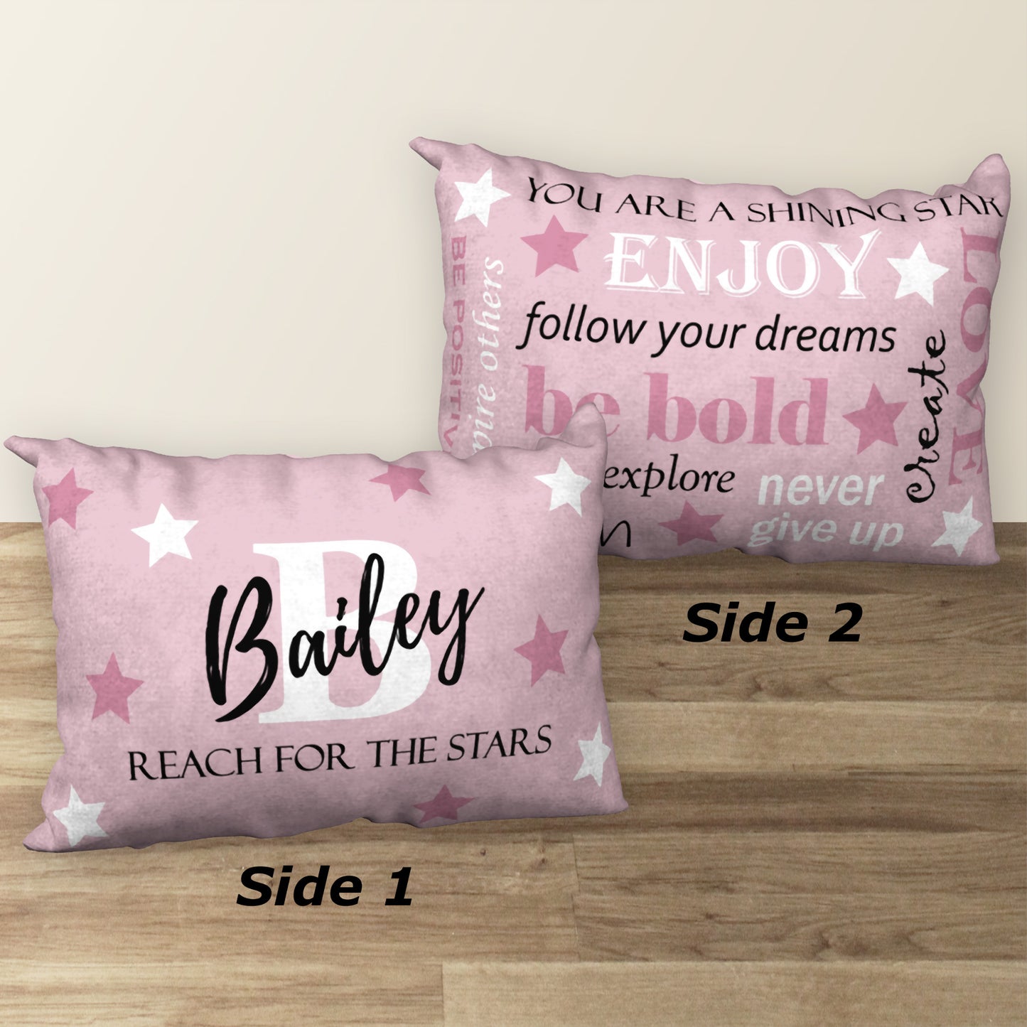 Personalized REACH FOR THE STARS Name Pillow, 20"x14"