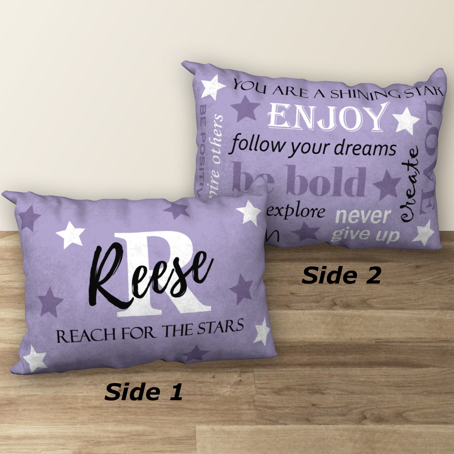 Personalized REACH FOR THE STARS Name Pillow, 20"x14"