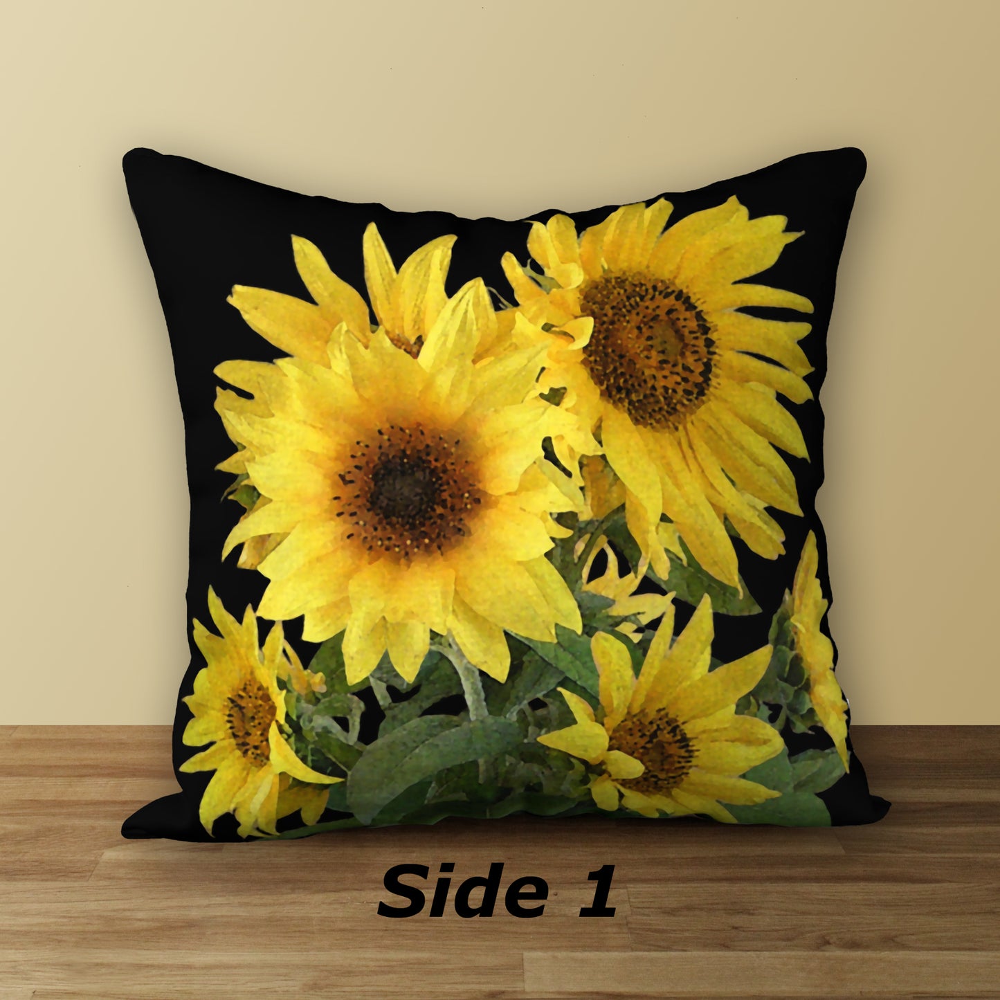 Sunflower Bouquet Designer Pillow, 18"x18"