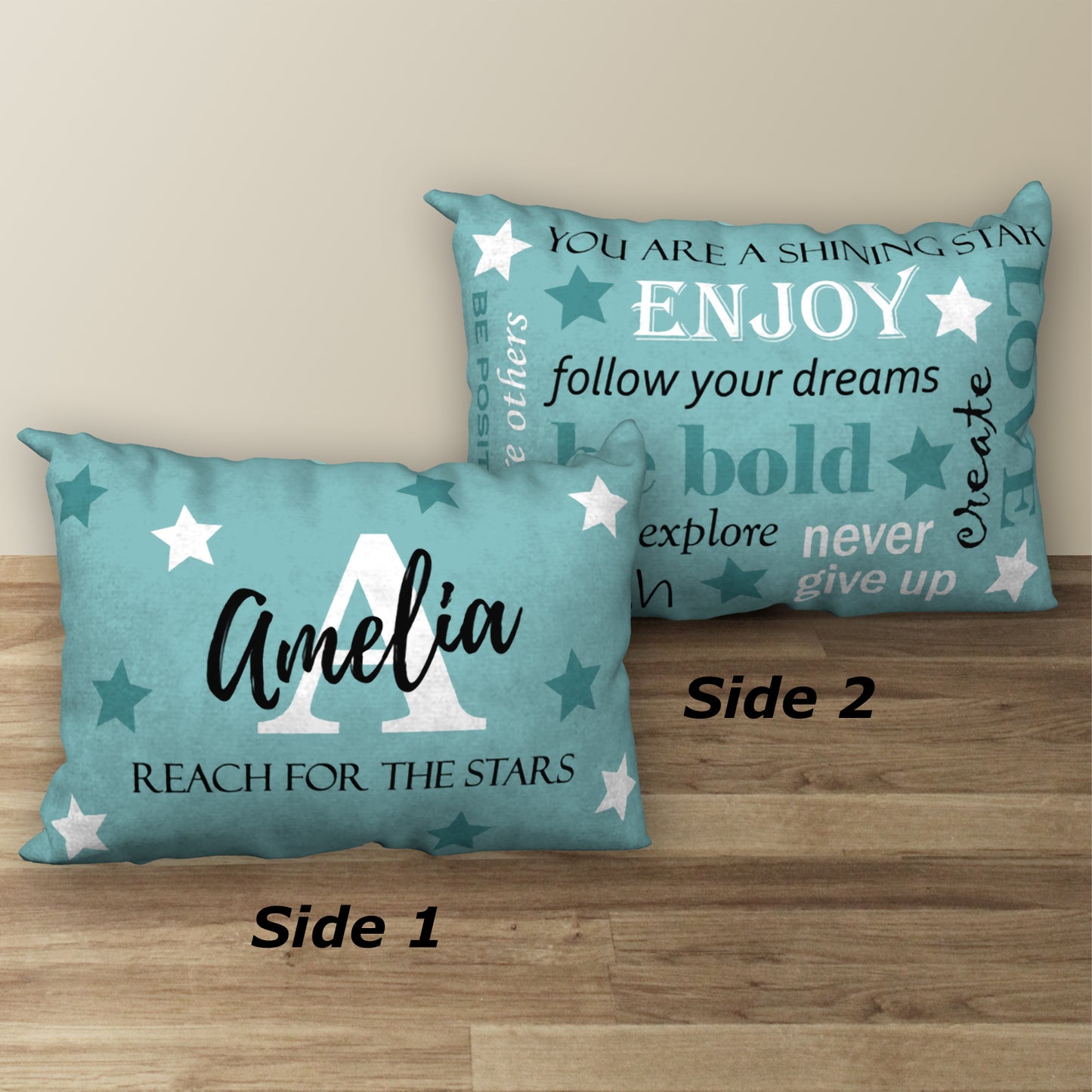 Personalized REACH FOR THE STARS Name Pillow, 20"x14"