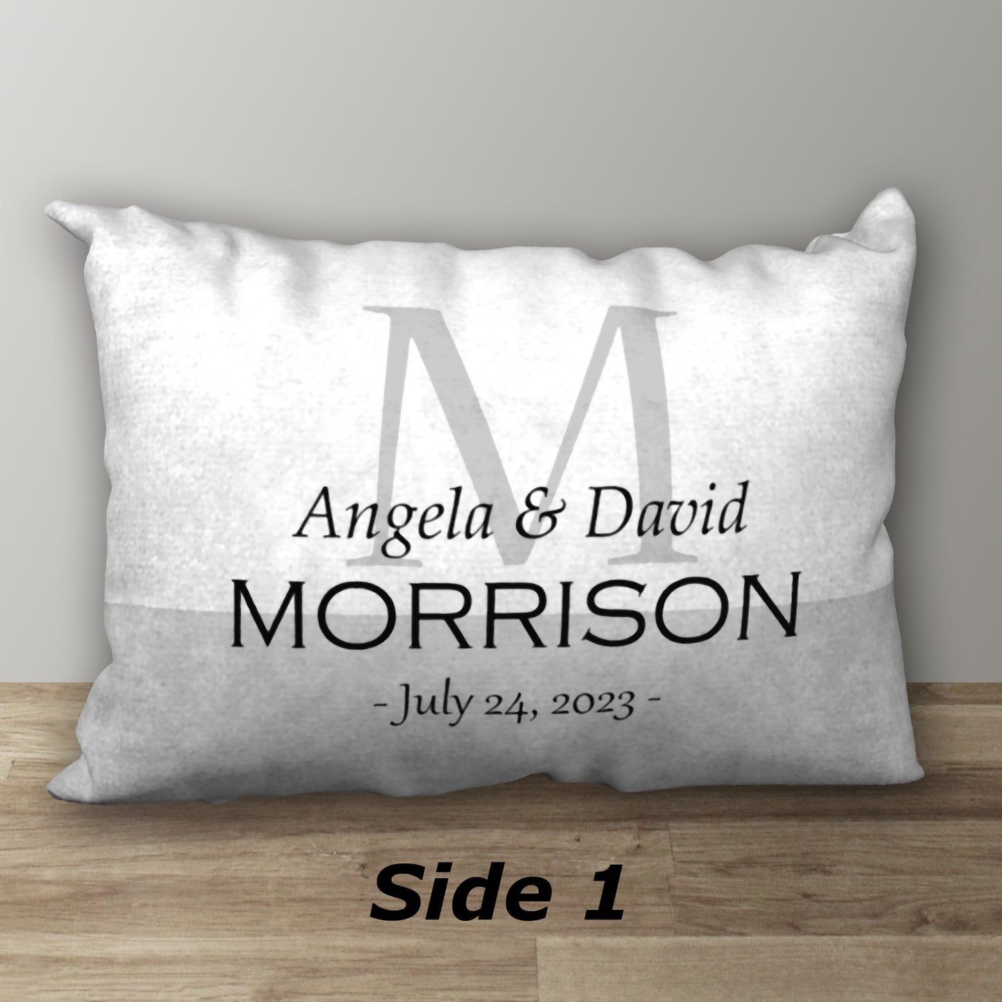 Personalized Classic Design Wedding Pillow, 20"x14"