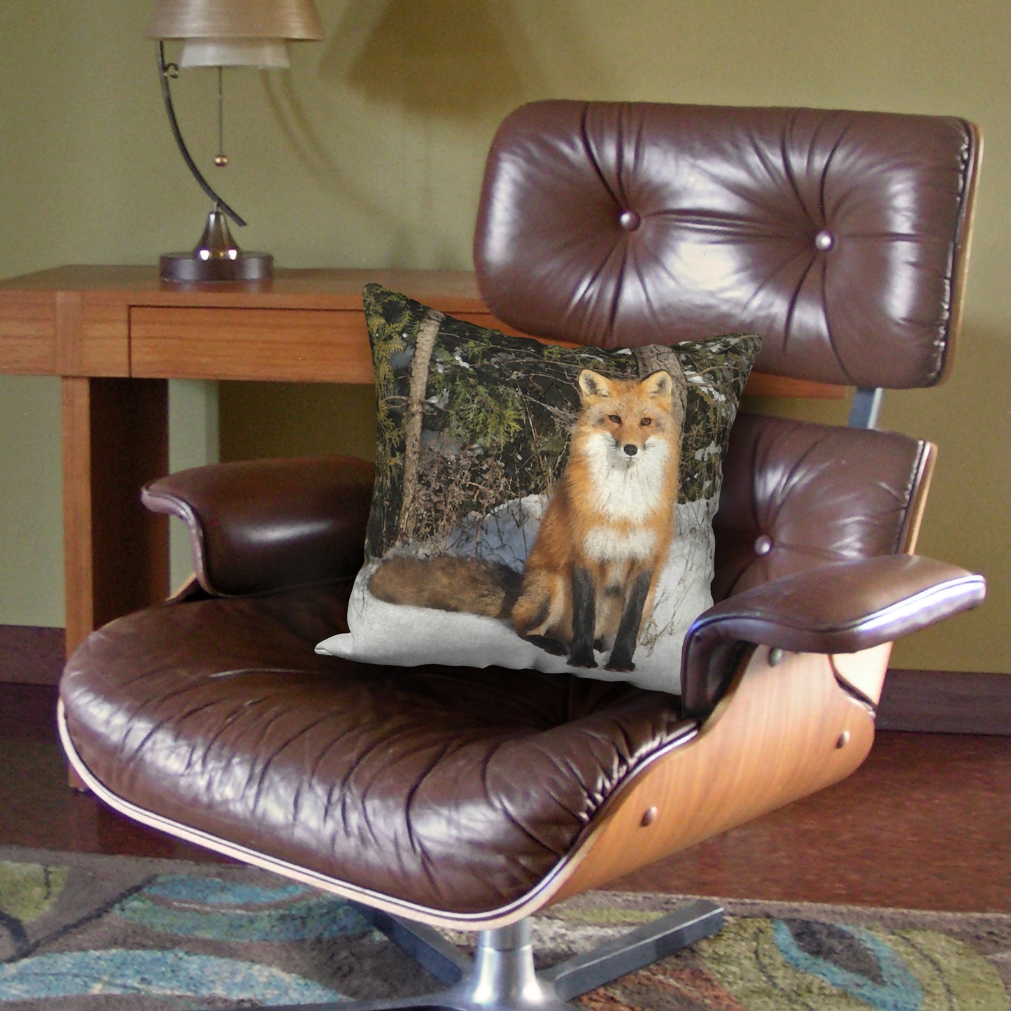 Curious Fox Designer Pillow, 18"x18"