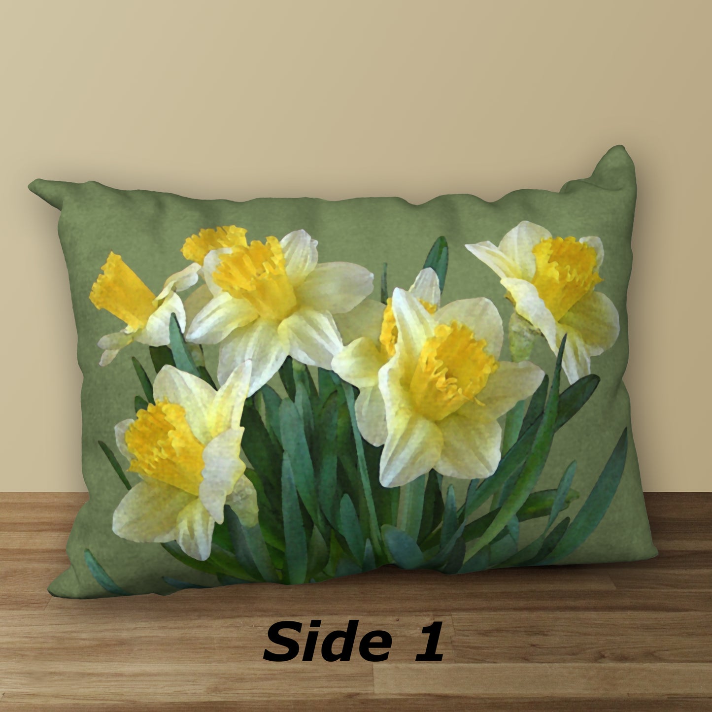 Daffodils Designer Pillow, 20"x14"