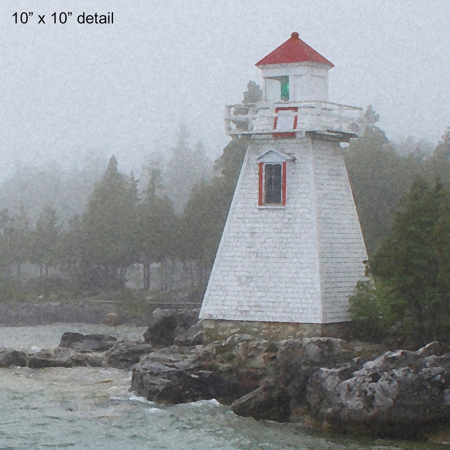 Lighthouse in Fog Designer Pillow, 20"x14"