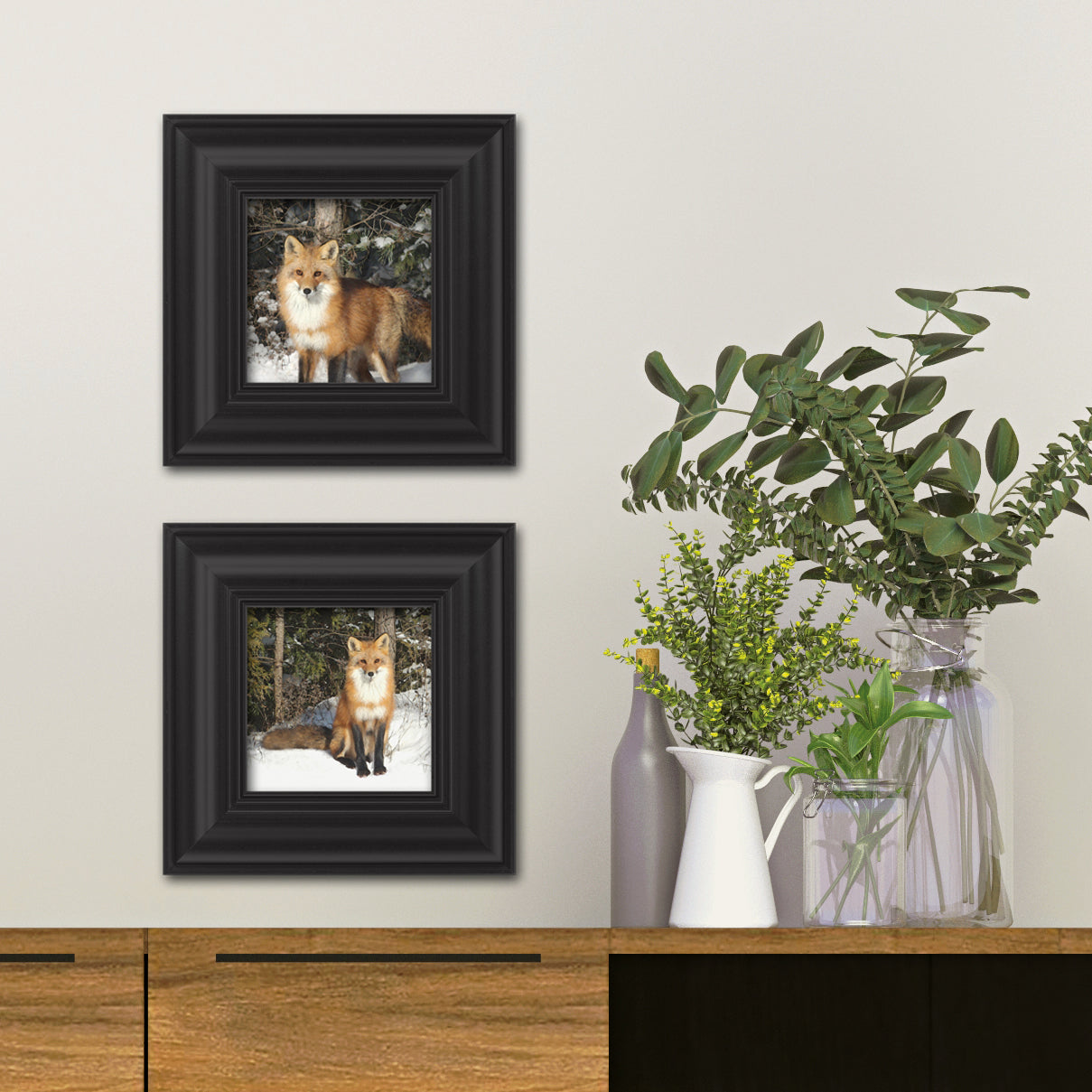 Set of 2 Wild Fox Fine Art Prints, Unframed