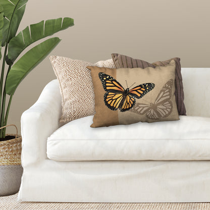 Monarch Butterfly Designer Pillow, 20"x14"