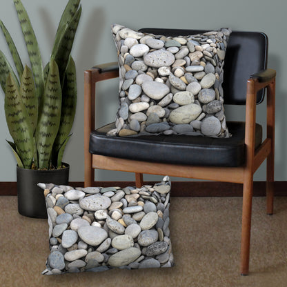 Set of 2 Beachstones Designer Pillows, 18"x18" and 20"x14"