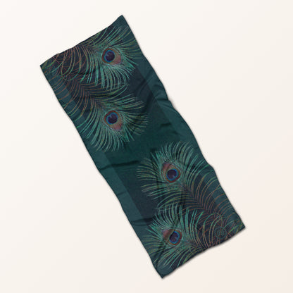 Peacock Feather ECO SCARF, 21.5"x55"