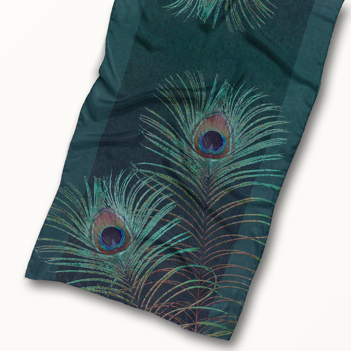 Peacock Feather ECO SCARF plus Scarf Ring