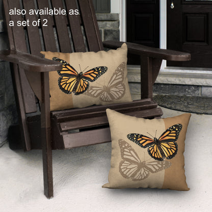 Monarch Butterfly Designer Pillow, 18"x18"