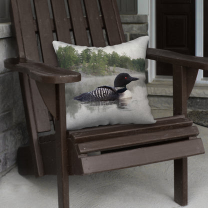 Loon on the Water Designer Pillow, 18"x18"
