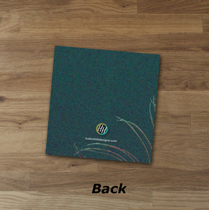Set of 10 Peacock Feather Designer Greeting Cards