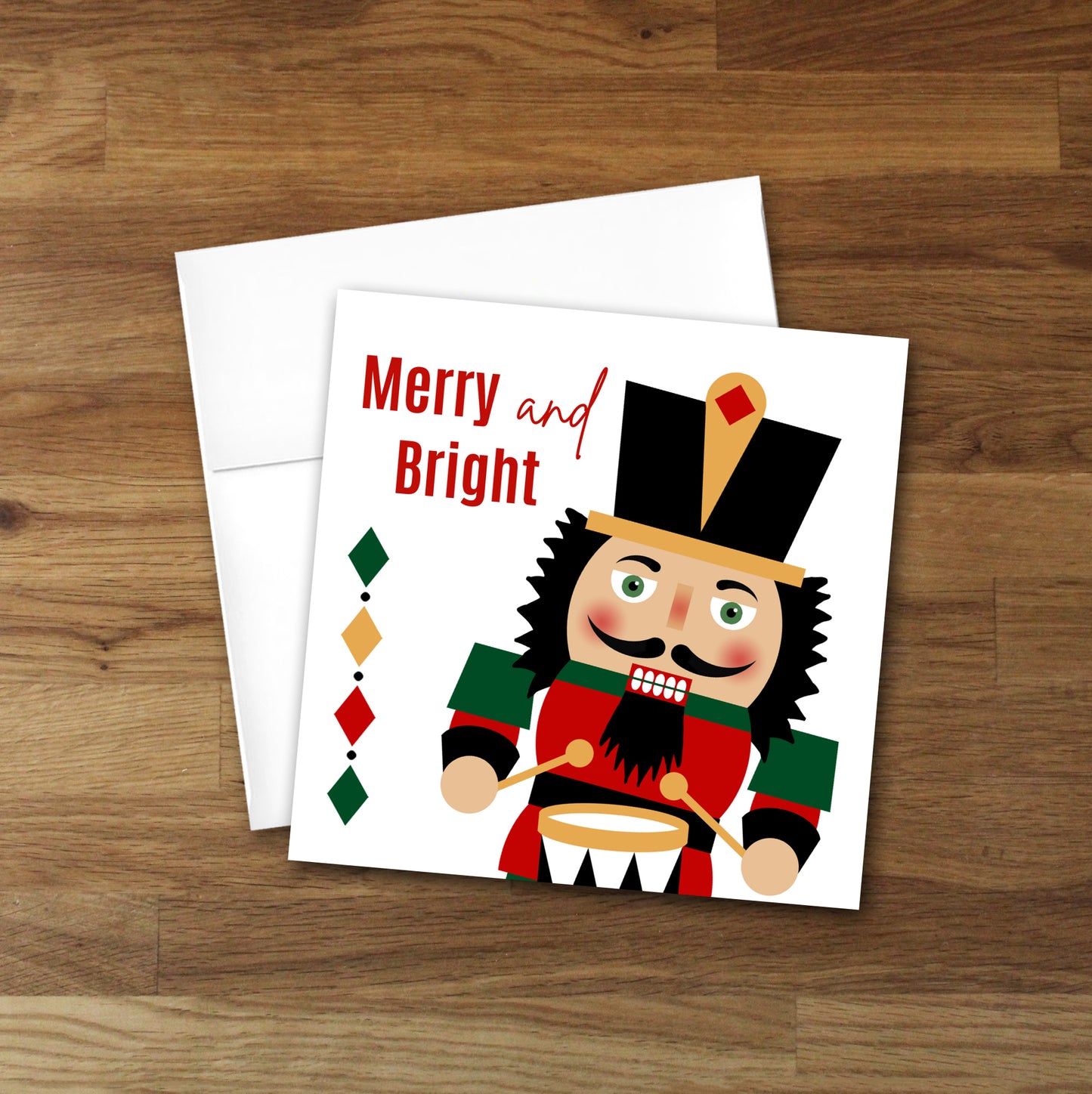 Set of 10 Personalized Nutcracker Drummer Boy Christmas Cards