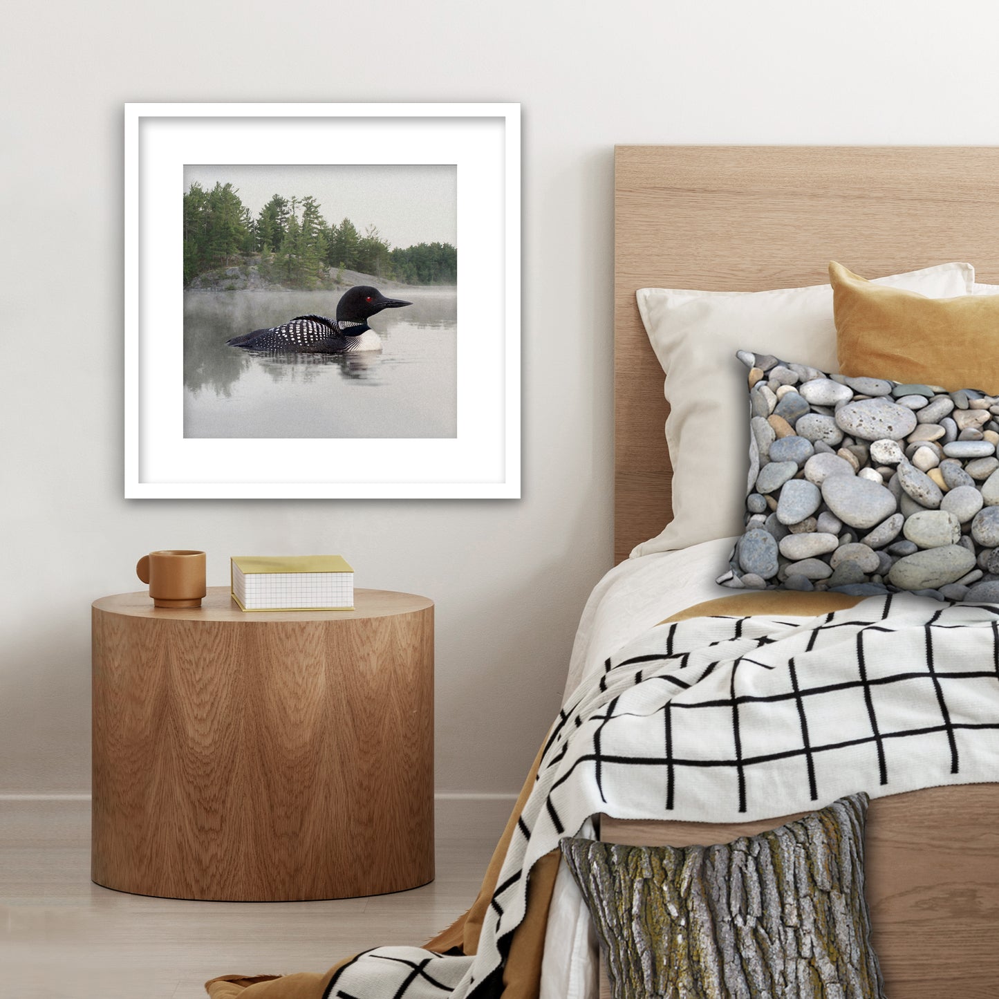 Loon on the Water Framed Fine Art Print