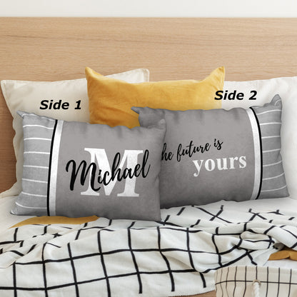 Personalized THE FUTURE IS YOURS Name Pillow, 20"x14"