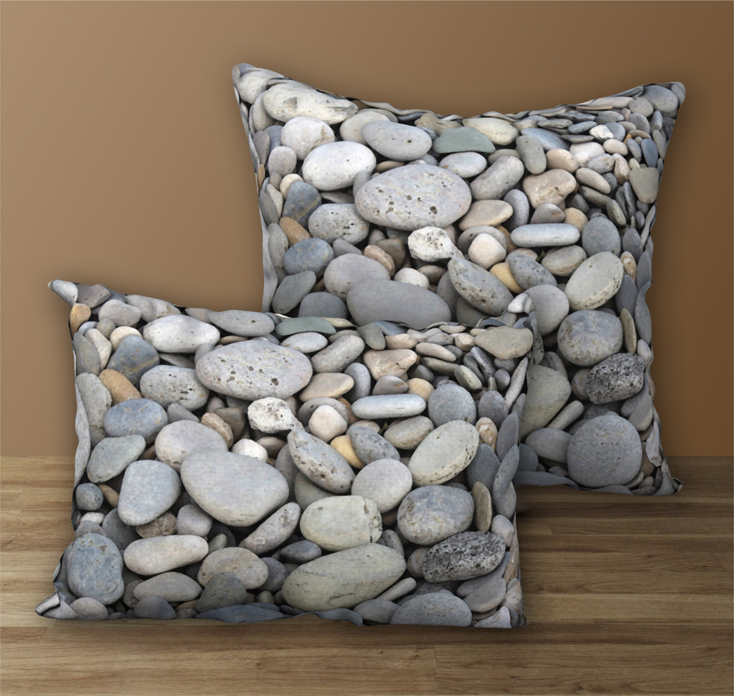 Set of 2 Beachstones Designer Pillows, 18"x18" and 20"x14"