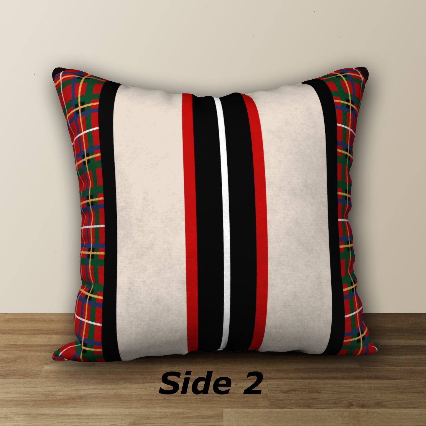 Nutcracker Scottish Highlander Designer Holiday Pillow, 18"x18"