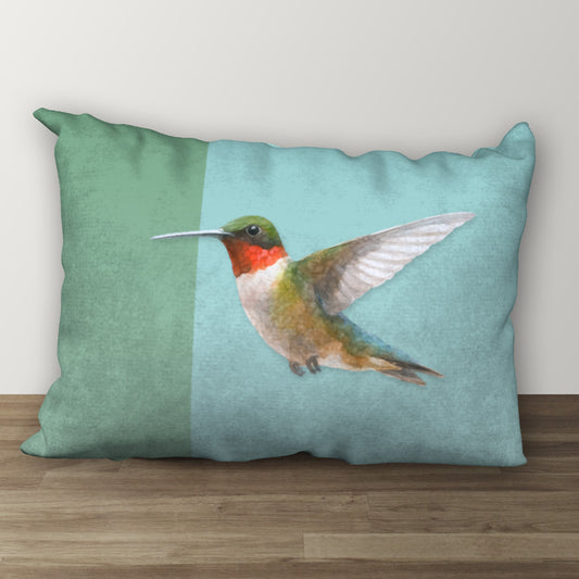 Hummingbird Designer Pillow, 20"x14"
