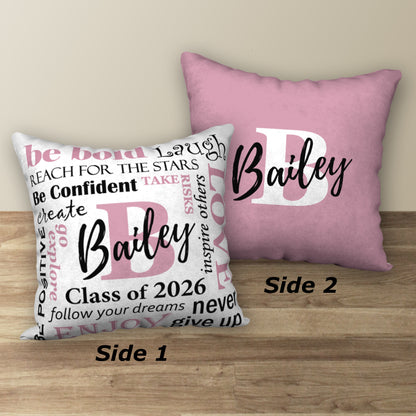 Personalized GRADUATION Class of 2026 Pillow, 18"x18"