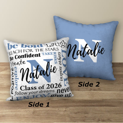 Personalized GRADUATION Class of 2026 Pillow, 18"x18"