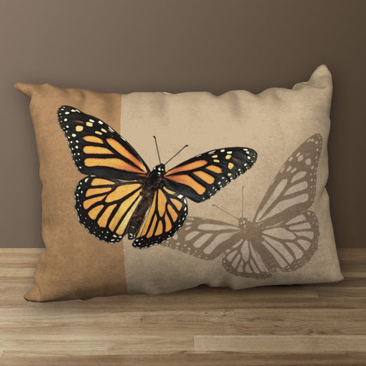 Monarch Butterfly Designer Pillow, 20"x14"