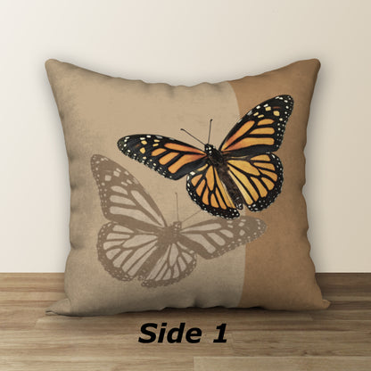 Monarch Butterfly Designer Pillow, 18"x18"