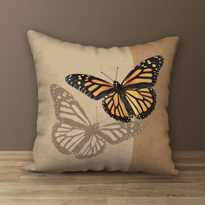 Monarch Butterfly Designer Pillow, 18"x18"