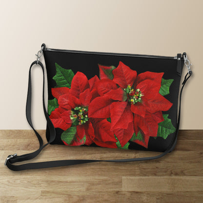 Poinsettia Feather Crossbody Bag