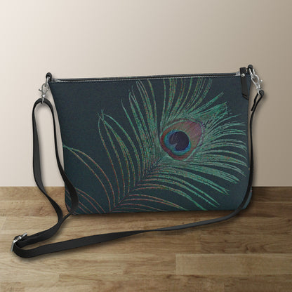 Peacock Feather Crossbody Bag